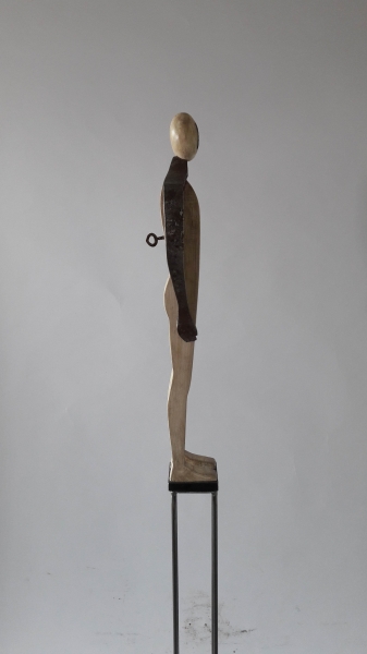 Escultura fusta i ferro_1''